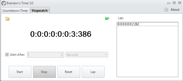 Screenshot of Brandon's Timer 10